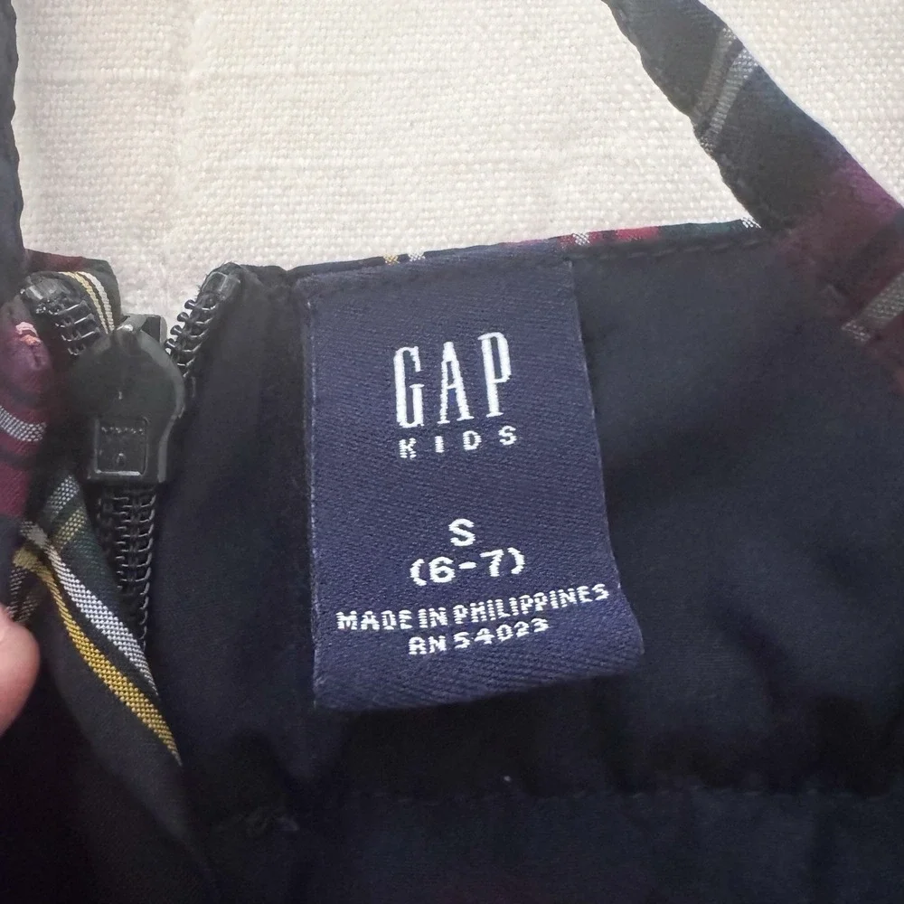 Gap Kids Tartan Plaid Girls‎ SMALL 6/7 Top Strap Back To School Preppy Holiday
